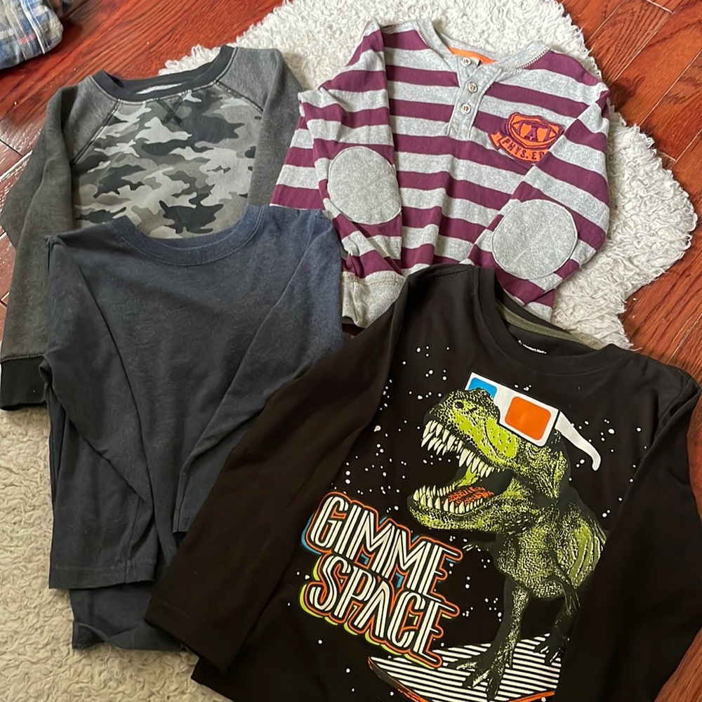 Lot of boys 5t long sleeve shirts.